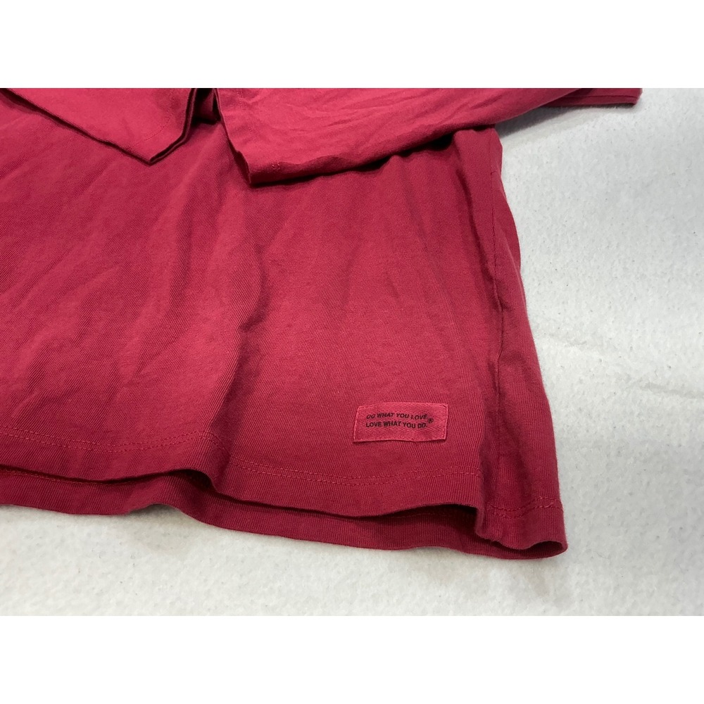 Life‎ is Good Women's Red Long Sleeve V Neck Christmas Tree Graphic T Shirt Sz M - Picture 7 of 8